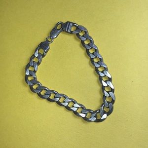 Mens link bracelet. Stamp 925 Italy. Weight 26.73g